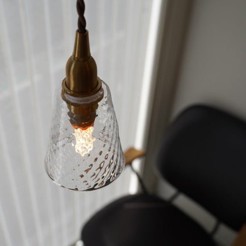 さざ波硝子店×KIKKAKEKKO オリジナルペンダントライト ダイヤガラスシェード