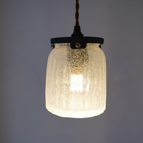 E26 鳴門筒瓶(泡) 鉄金具 安土草多 ガラスペンダントライト