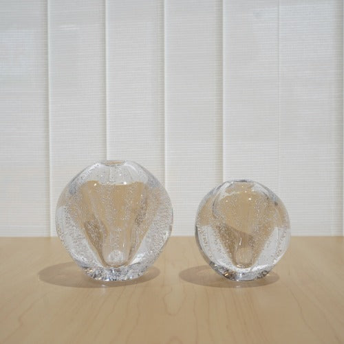 さざ波硝子店 花瓶 水の球体 大と小