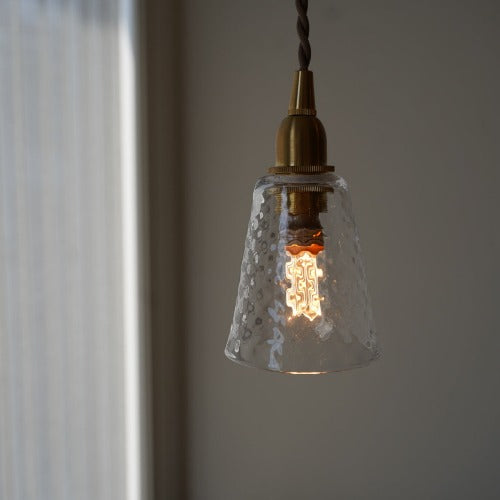 さざ波硝子店×KIKKAKEKKO オリジナルペンダントライト ダイヤガラスシェード