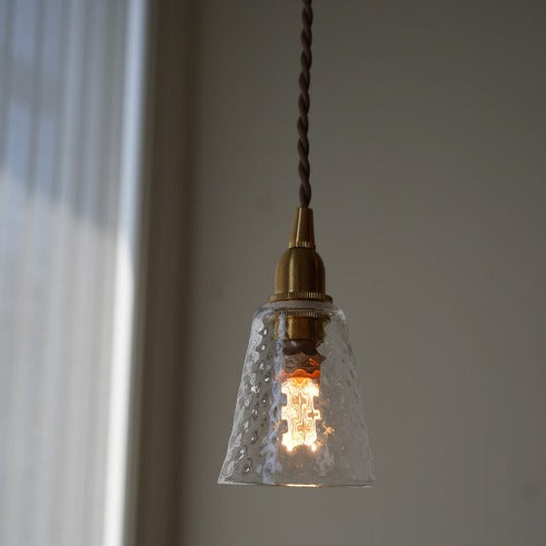 さざ波硝子店×KIKKAKEKKO オリジナルペンダントライト ダイヤガラスシェード