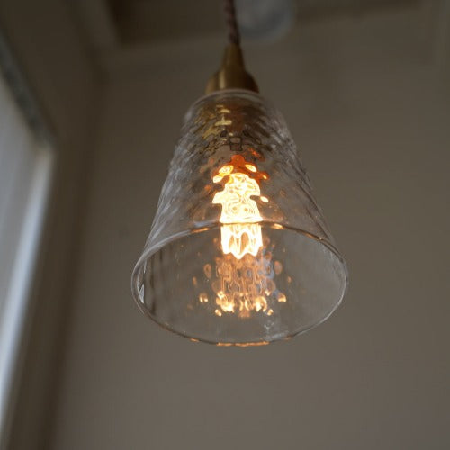 さざ波硝子店×KIKKAKEKKO オリジナルペンダントライト ダイヤガラスシェード