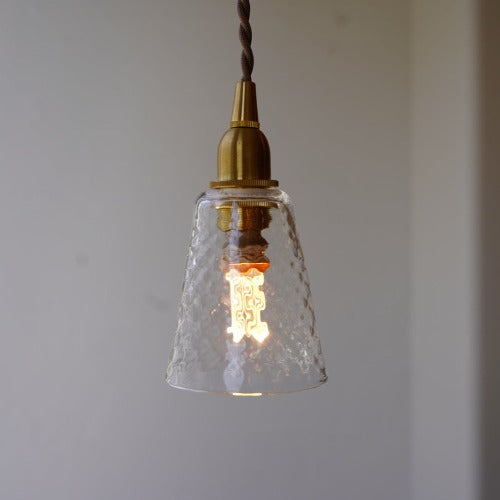 さざ波硝子店×KIKKAKEKKO オリジナルペンダントライト ダイヤガラスシェード