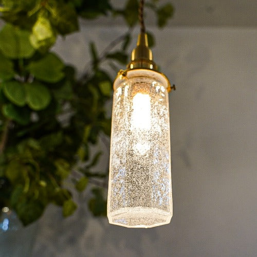 八角細筒瓶(泡) 安土草多 ガラスペンダントライト