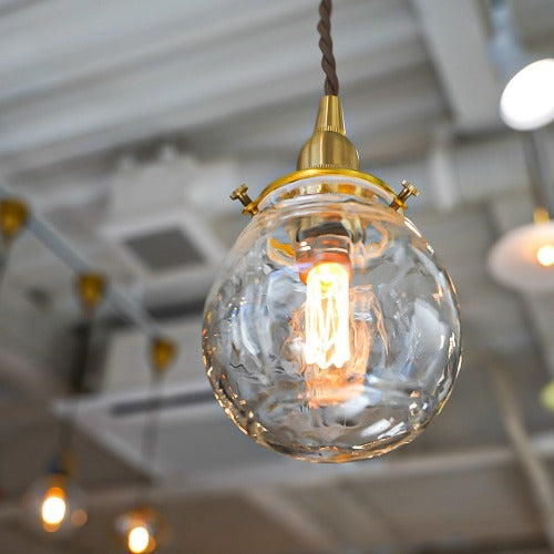 安土草多 球(クリア) ガラスペンダントライト