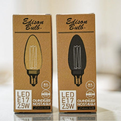 E17 エジソンバルブ LED電球 ノスタルジア シャンデリア電球 電球色 裸電球 エジソン電球 レトロ 照明
