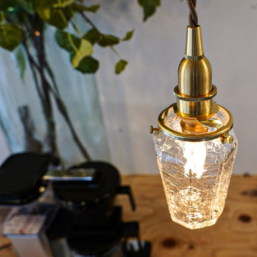 八角瓶(クラック) 安土草多 ガラスペンダントライト