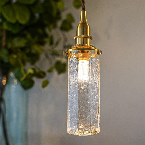 八角細筒瓶(クラック) 安土草多 ガラスペンダントライト