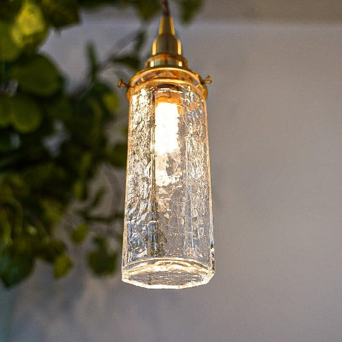 八角細筒瓶(クラック) 安土草多 ガラスペンダントライト