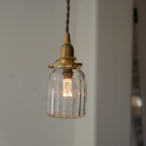 鳴門筒瓶(クリア) 安土草多 ガラスペンダントライト
