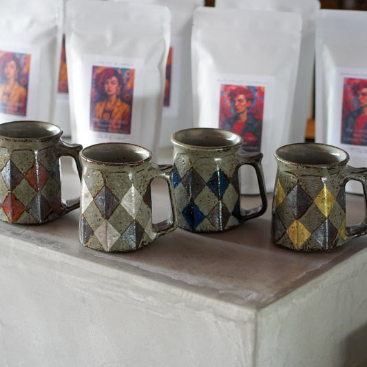 掛け分けマグカップ/岡村 宜治