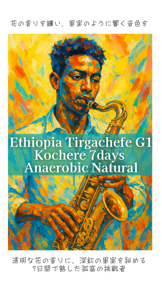 エチオピア イルガチェフェG1 コチャレ 7Days アナエロビック【推奨焙煎度 :ハイロースト】