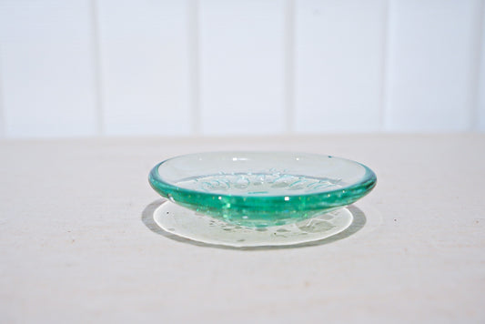 豆皿　琵琶湖彩還元ブルー　glass imeca　神永朱美
