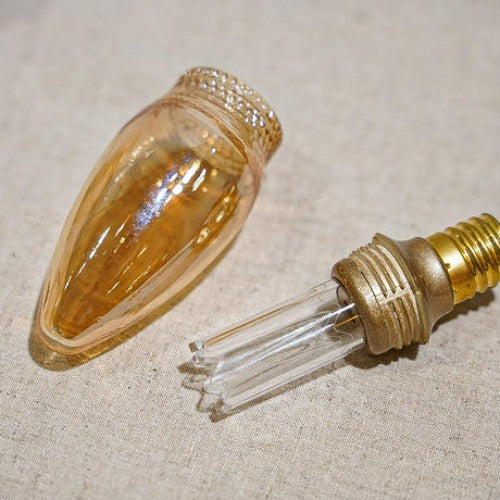E17 エジソンバルブ LED電球 ノスタルジア シャンデリア電球 (ゴールド) 電球色 裸電球 エジソン電球 レトロ 照明